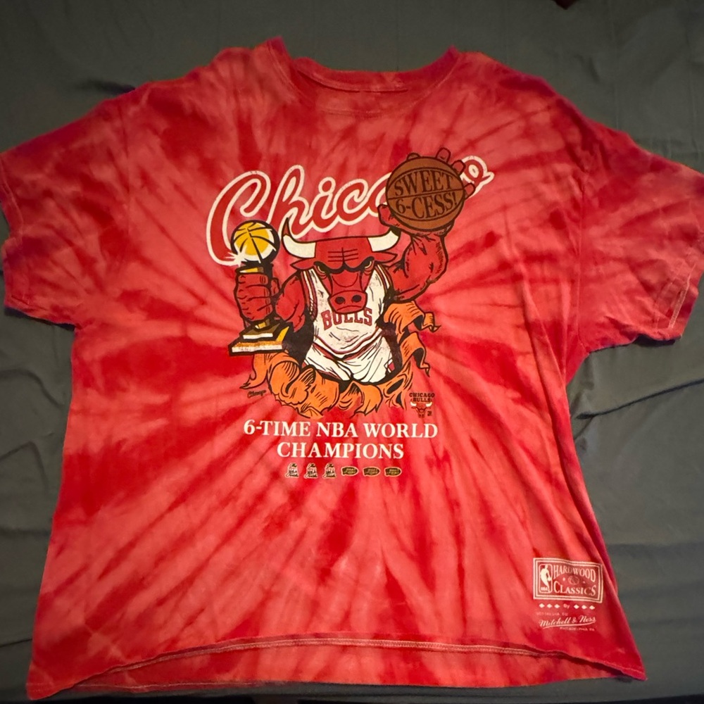 Pacsun Bulls “Sweet Success” Red Tie Dye Shirt